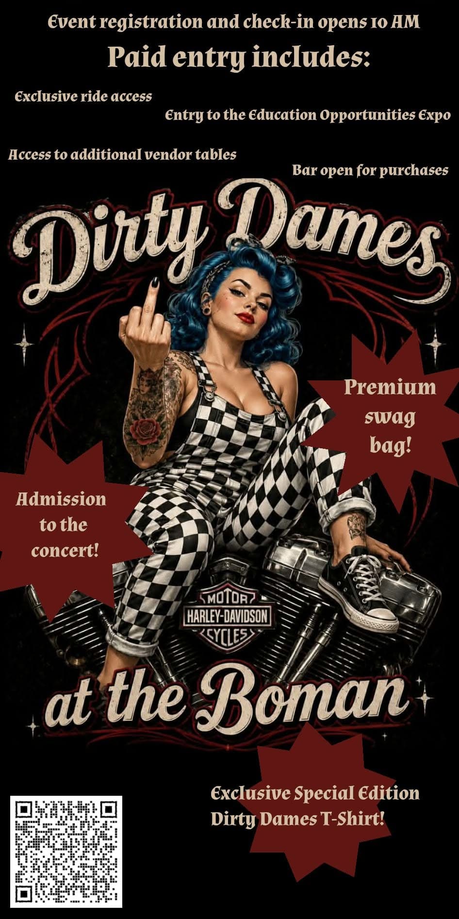 DIRTY DAMES AT THE BOMAN - Hosted By Dirty Bird Clothing
